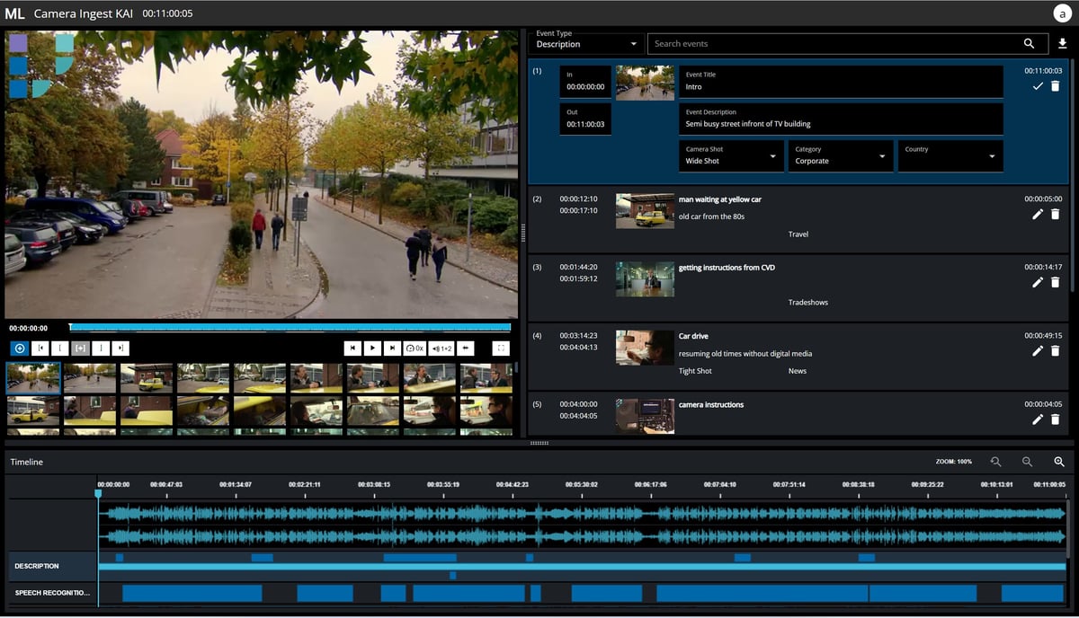 Search, find, and edit event metadata with MediaLogger.